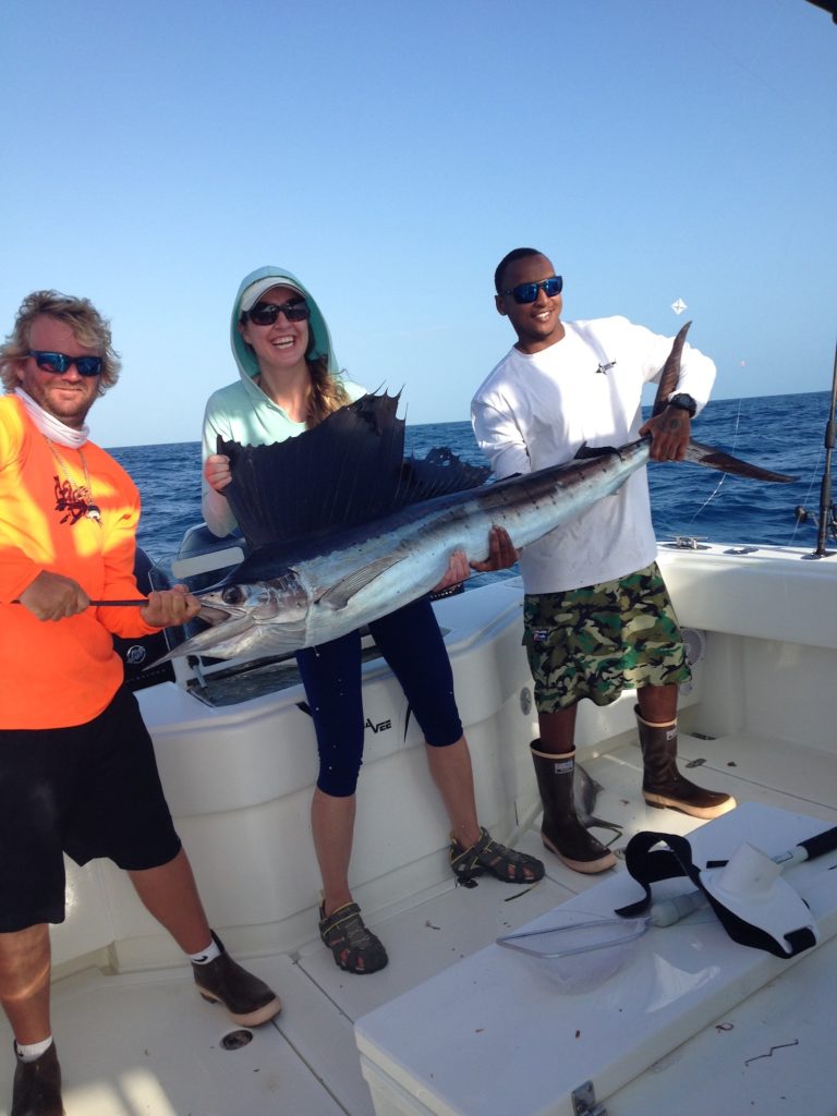 A tour group with a Marlin
